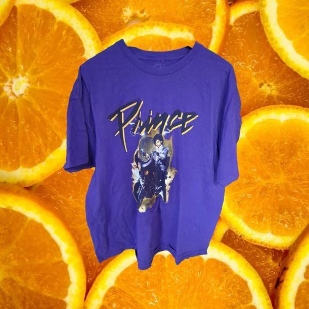 Prince Purple Rain‎ on a Motorcycle Shirt Size 2XL